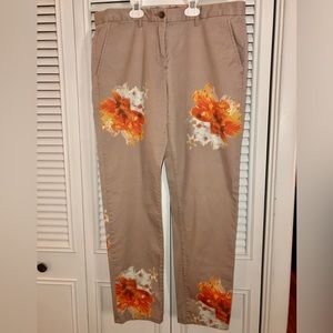 Gap floral khakis size 8